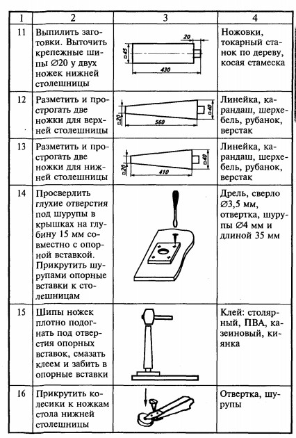 Столик раздвижной