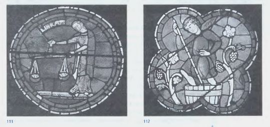 Октябрь: знак зодиака – Весы, занятие – изготовление вина. Западное окно-роза.1220 г. Собор Нотp-Дaм. Париж