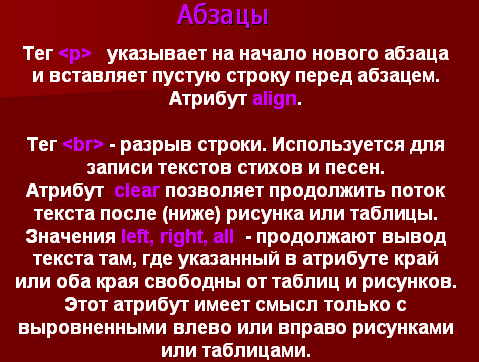 Абзацы