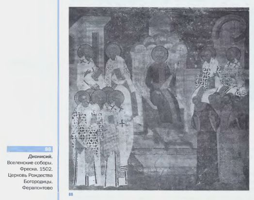 ДИОНИСИЙ. Вселенские соборы. Фреска. 1502 г. Церковь Рождества Богородицы. Ферапонтово