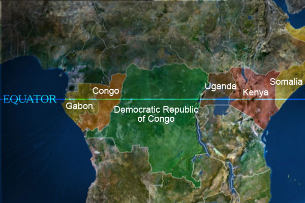 Країни Африки, розташовані на екваторі