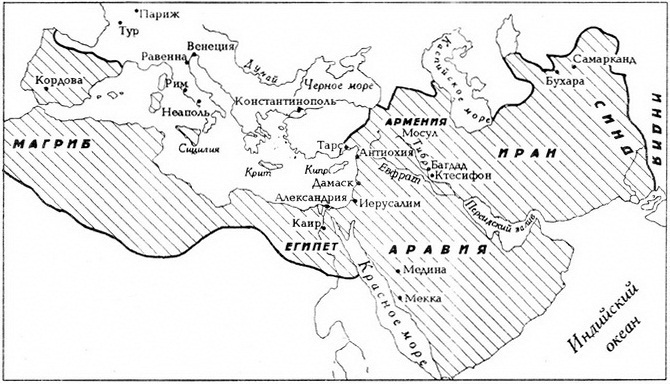 Арабский халифат в VIII в.