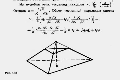 Объем усеченной пирамиды