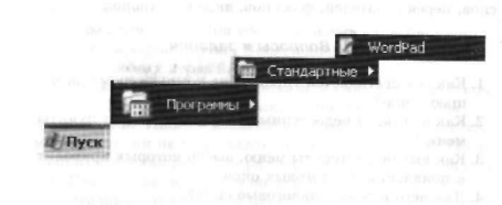 В группе программ Стандартные находится текстовый процессор Word Pad.