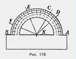 Измерение углов. Транспортир