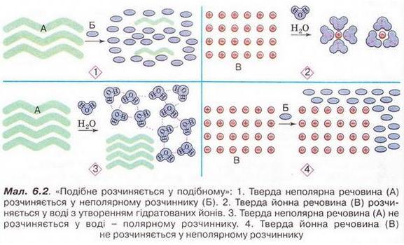 Подібне розчиняється у подібному. фото