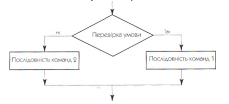 Блок-схемою цю команду можна зобразити так: