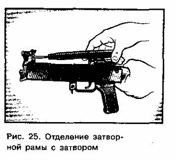 Отделение затворной рамы с затвором