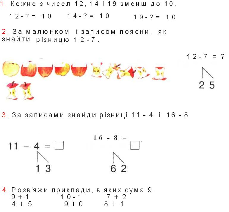 Віднімання числа частинами