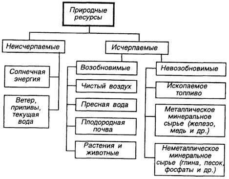 Виды природных ресурсов