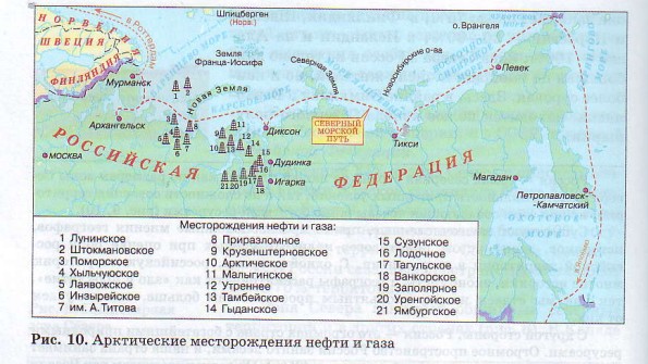 Арктические месторождения нефти и газа