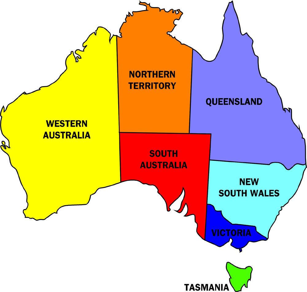 Political Map of Australia