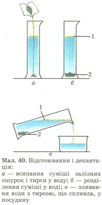 Відстоювання і декантація. фото