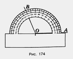 Измерение углов. Транспортир