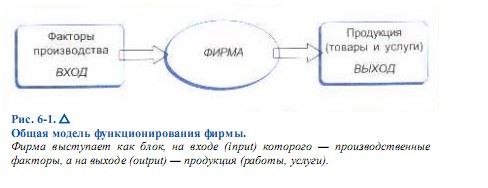 Модель функционирования фирмы